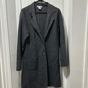 Eileen Fisher Charcoal Women's Long Blazer